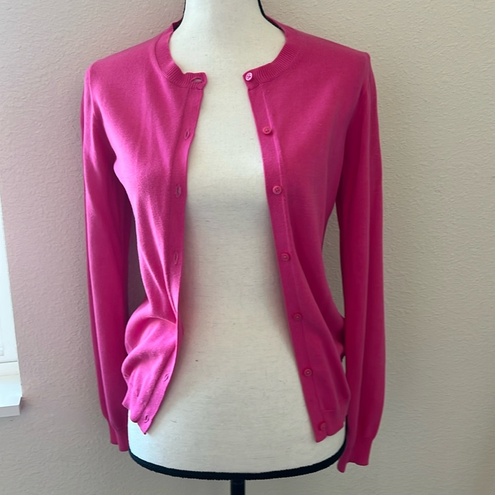 Girls Hot Pink CrewCuts J. Crew Cardigan - XL